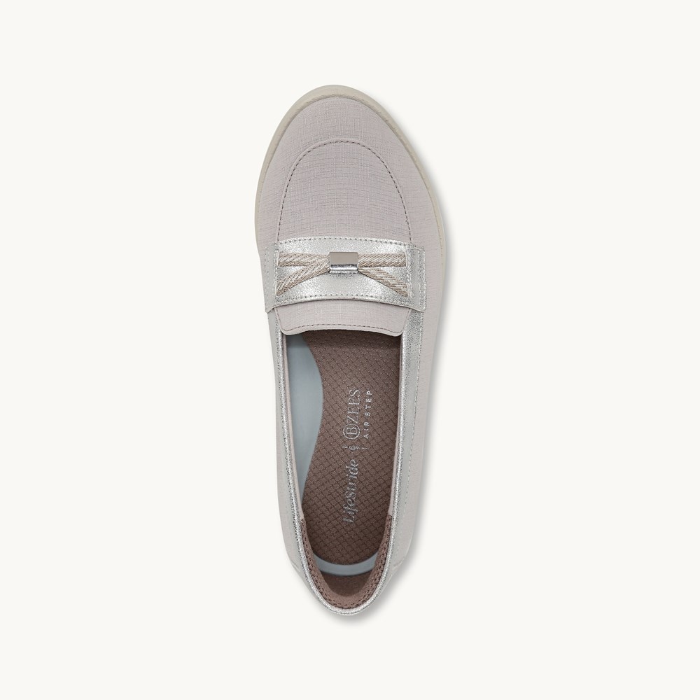 LifeStride All Aboard Loafer - Sand Stretch Denim Fabric