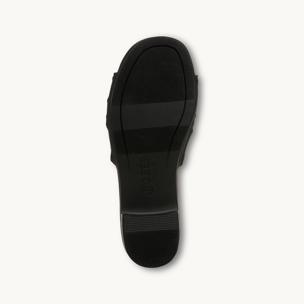 LifeStride Paradise Sandal - Black Sueded Jersey Fabric