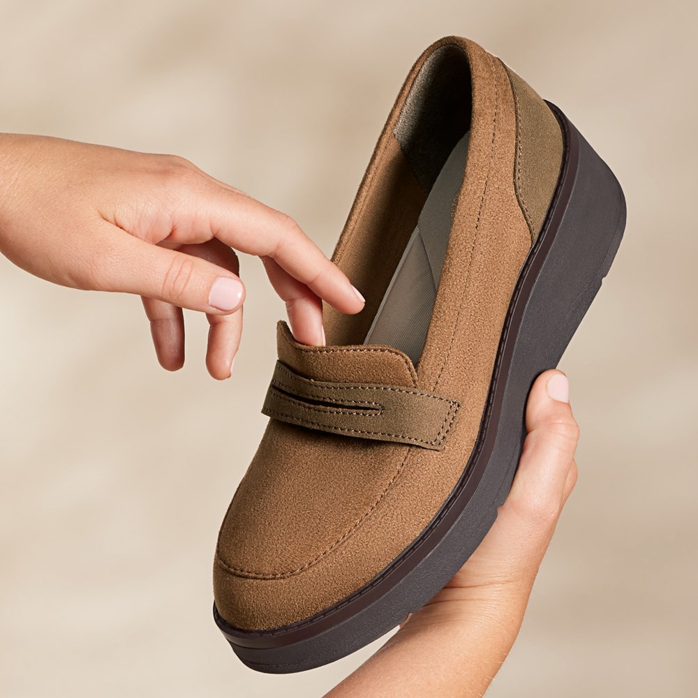 LifeStride Fast Track Loafer - Brown Fabric