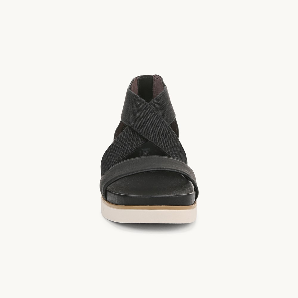 LifeStride Giselle Strappy Sandal - Black Faux Leather