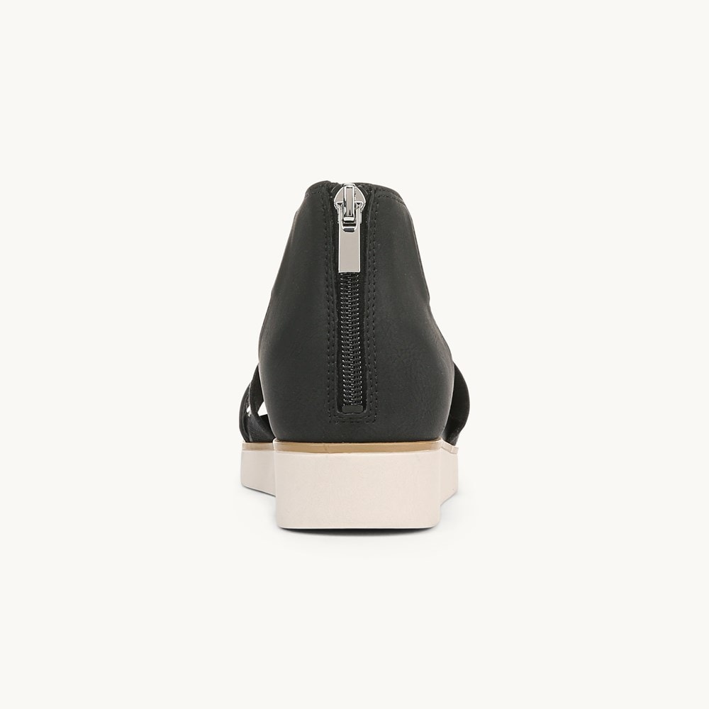 LifeStride Giselle Strappy Sandal - Black Faux Leather