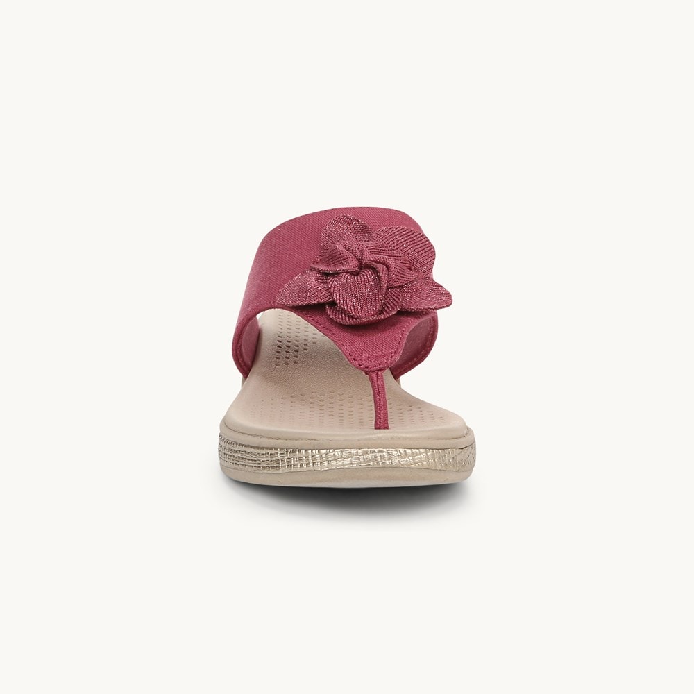 LifeStride Bloom Wedge Sandal - Dusty Rose Denim Fabric