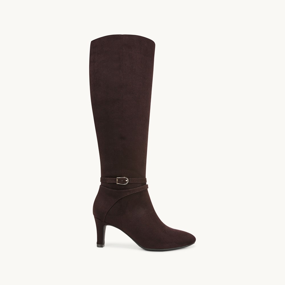 LifeStride Guild Tall Knee High Boot - Dark Chocolate Microfiber