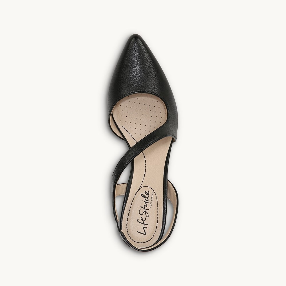LifeStride Santorini Pump - Black Faux Leather