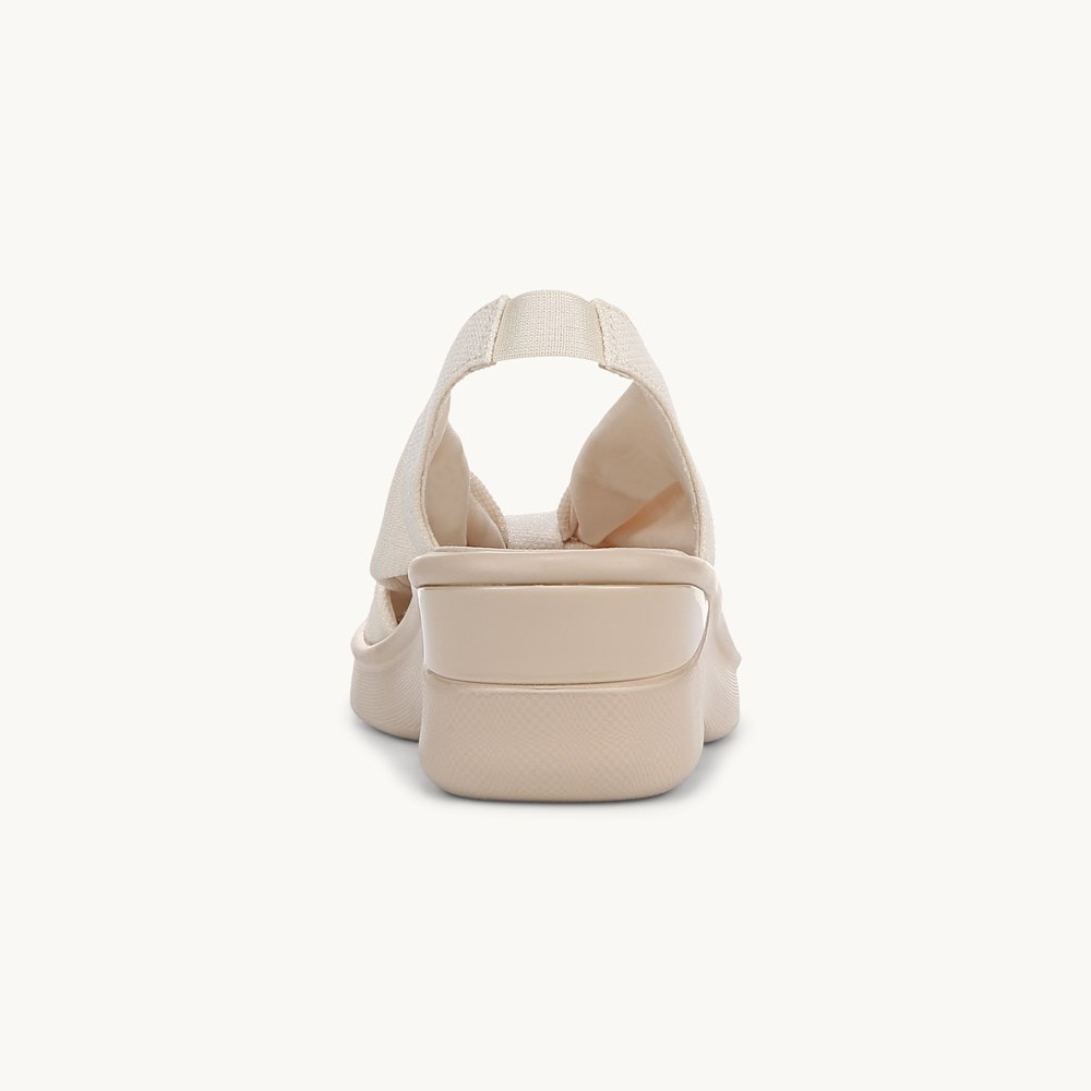 LifeStride Serenade Slide Slingback Sandal - Eggnog Stretch Fabric