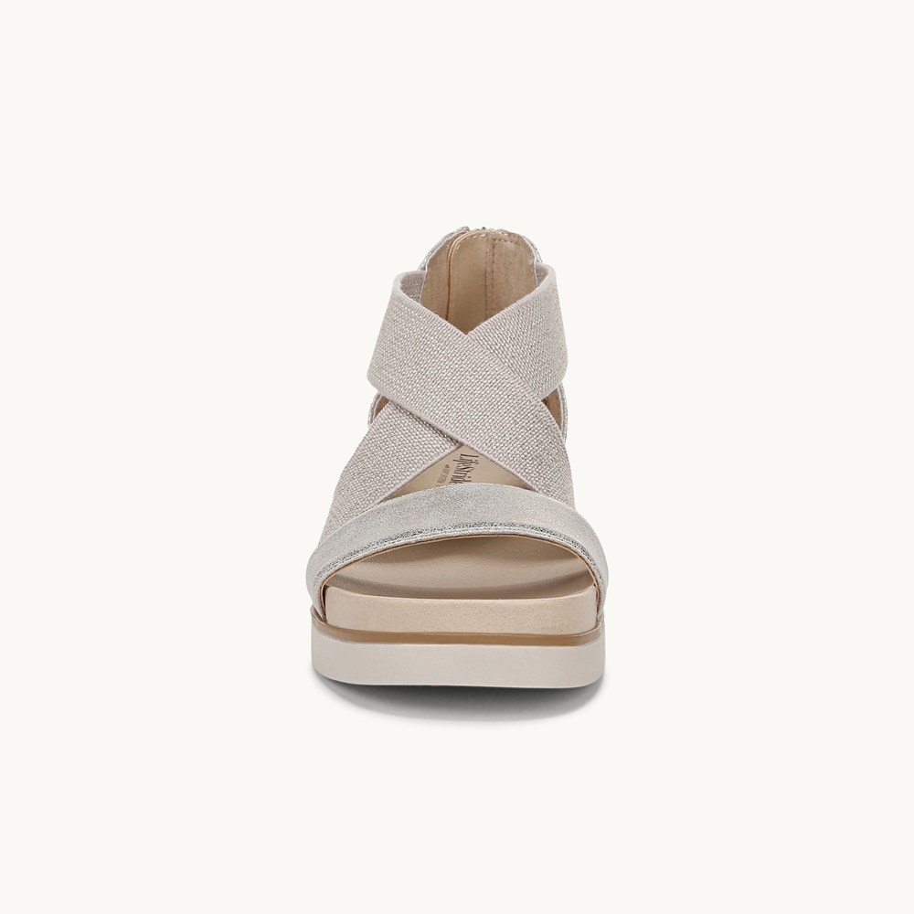 LifeStride Giselle Strappy Sandal - Taupe Faux Leather
