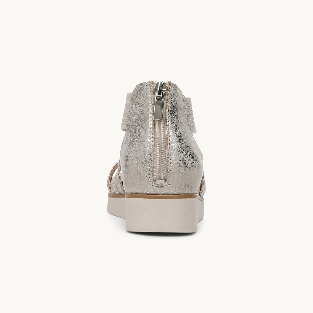 LifeStride Giselle Strappy Sandal - Taupe Faux Leather