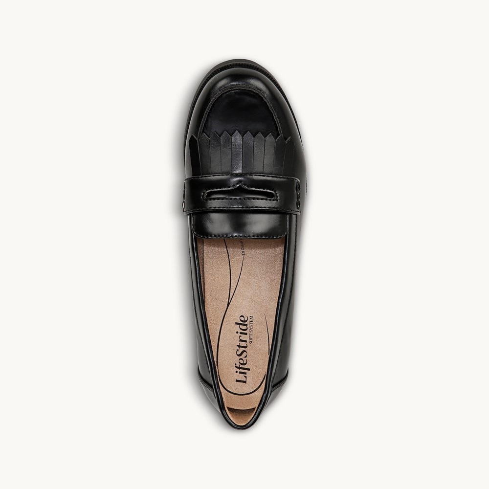 LifeStride Santana Loafer - Black Faux Leather