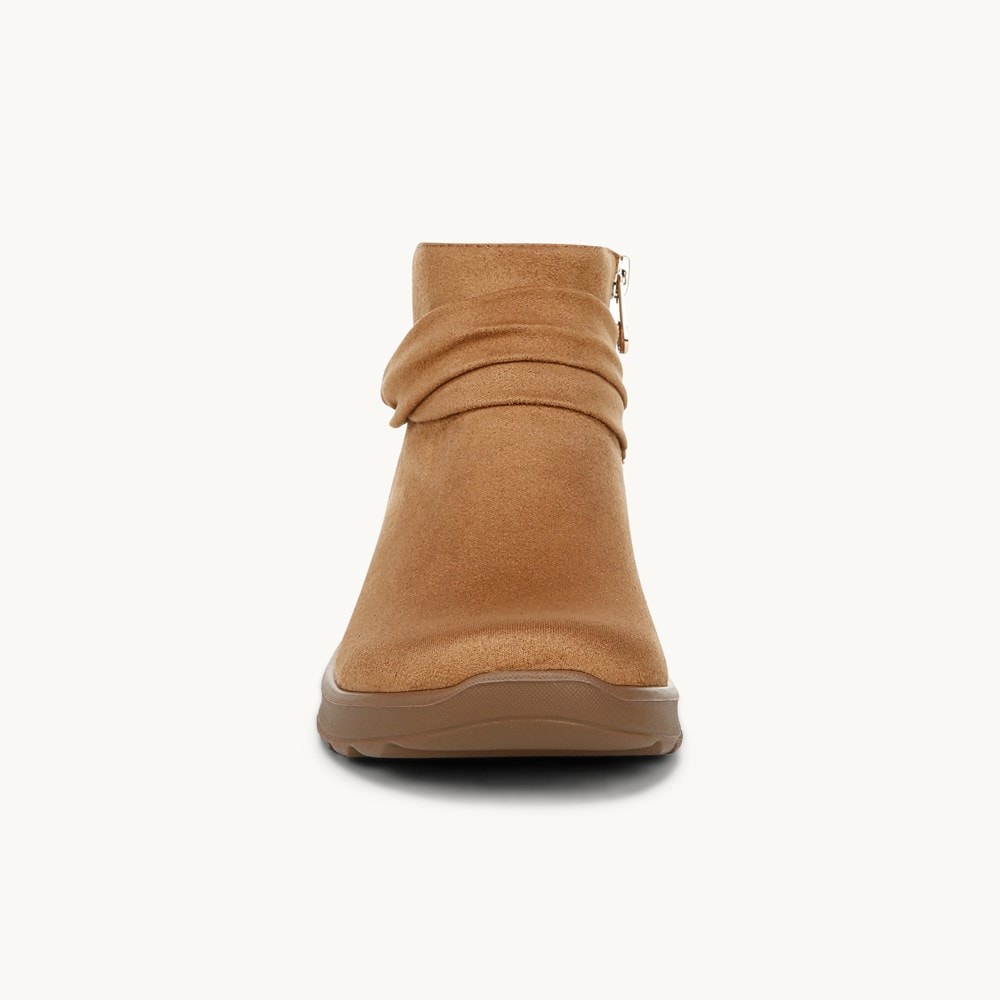 LifeStride Gemma Ankle Bootie - Whiskey Tan Microfiber
