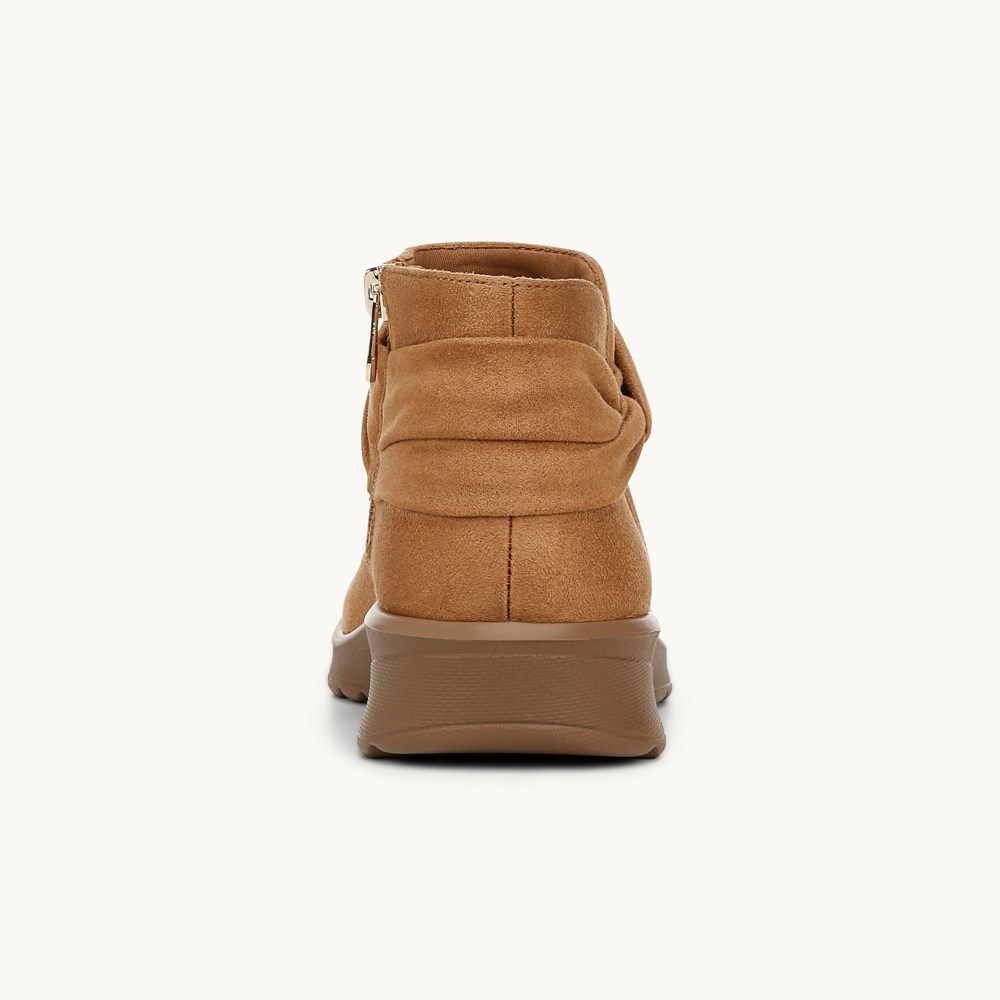 LifeStride Gemma Ankle Bootie - Whiskey Tan Microfiber