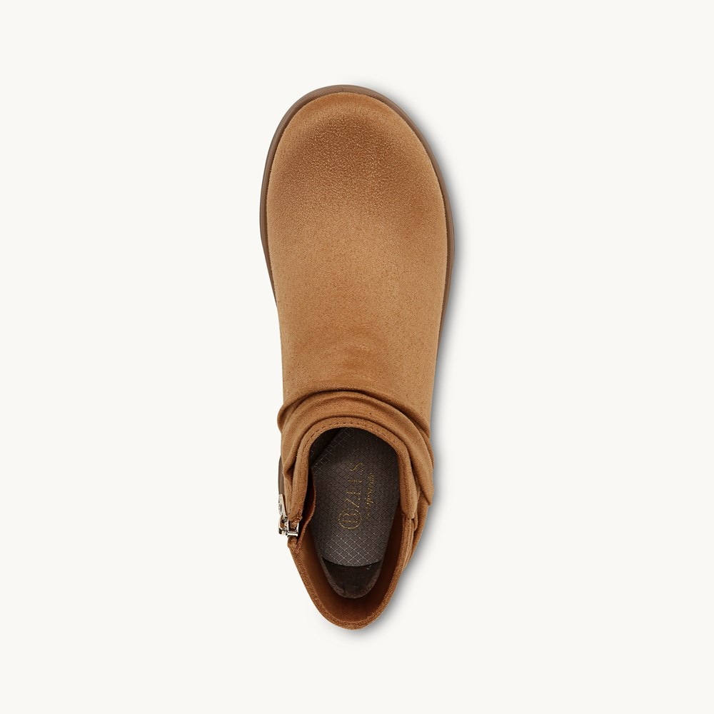LifeStride Gemma Ankle Bootie - Whiskey Tan Microfiber