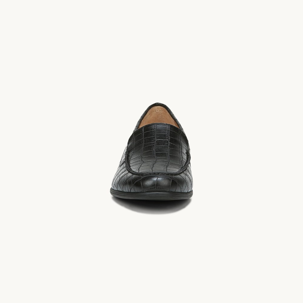 LifeStride Margot Loafer - Black Croc Print Faux Leather