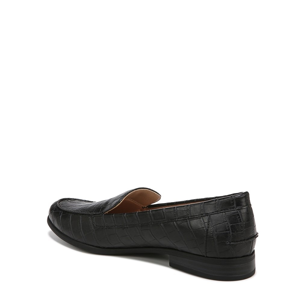 LifeStride Margot Loafer - Black Croc Print Faux Leather