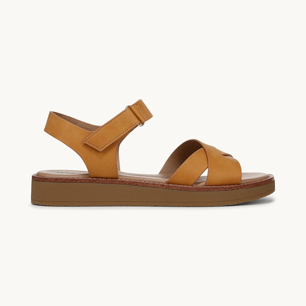 LifeStride Wren Strappy Sandal - Inca Gold Faux Leather