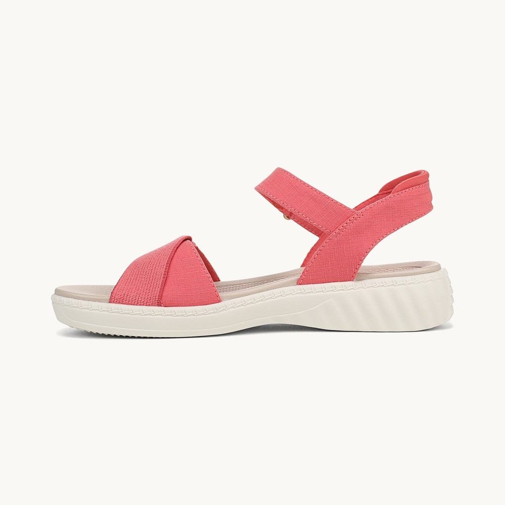 LifeStride Lane Strappy Sandal - Coral Beach Denim Fabric
