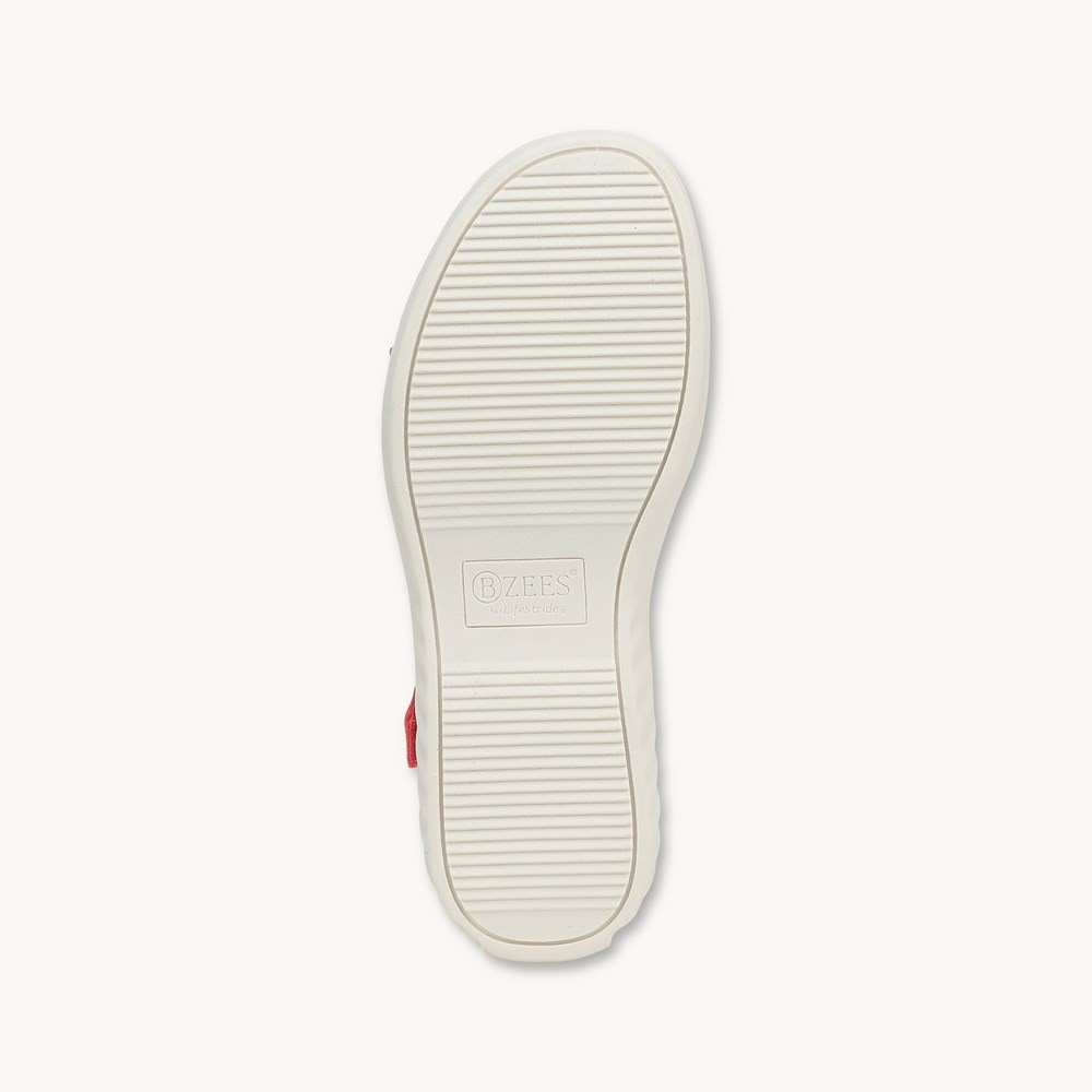 LifeStride Lane Strappy Sandal - Coral Beach Denim Fabric