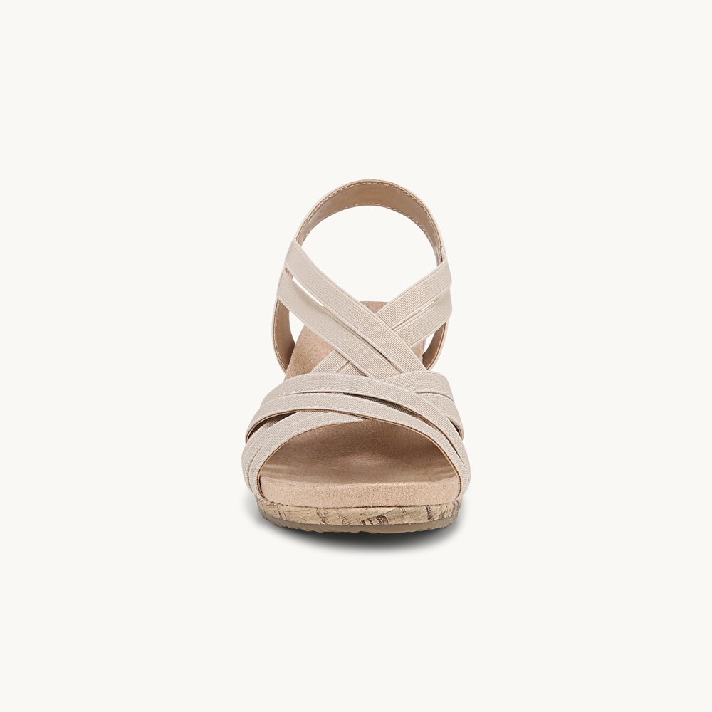 LifeStride Mallory Wedge Sandal - Almond Milk Fabric