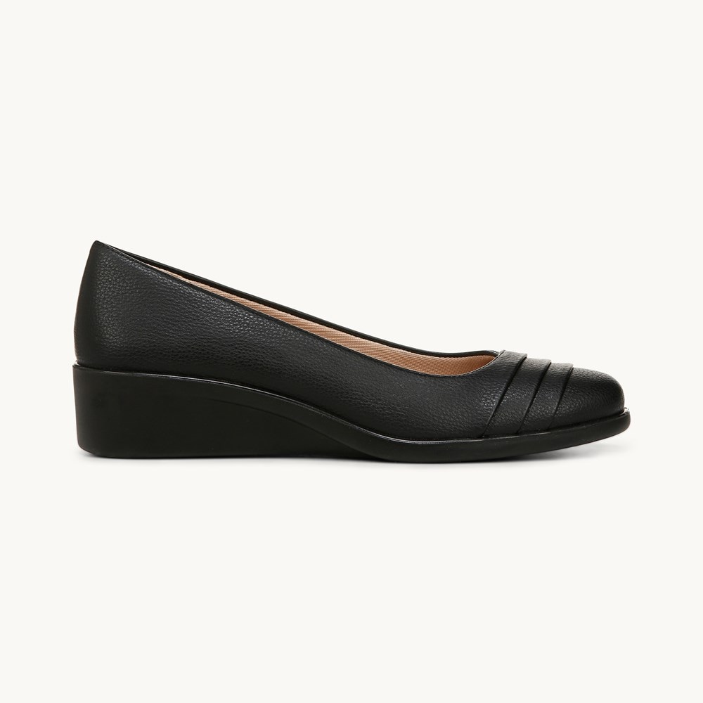 LifeStride Jenna Slip On - Black Faux Leather