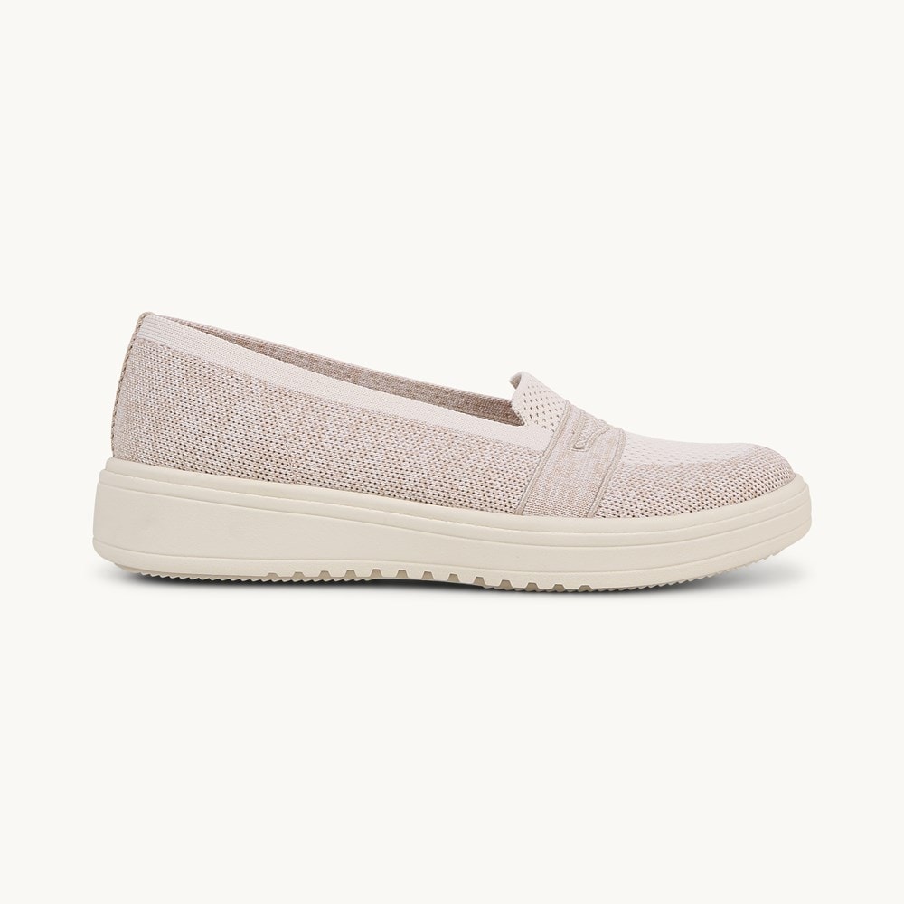 LifeStride Valley Loafer - Barely Beige Knit Fabric