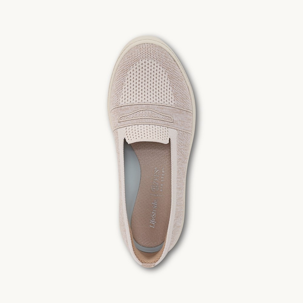 LifeStride Valley Loafer - Barely Beige Knit Fabric