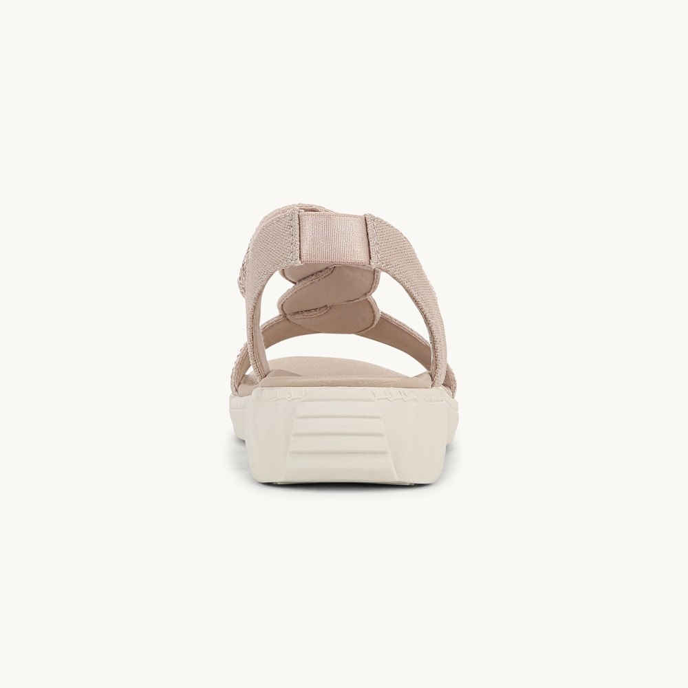 LifeStride Lilly Bright Strappy Sandal - Barely Beige Stretch Fabric