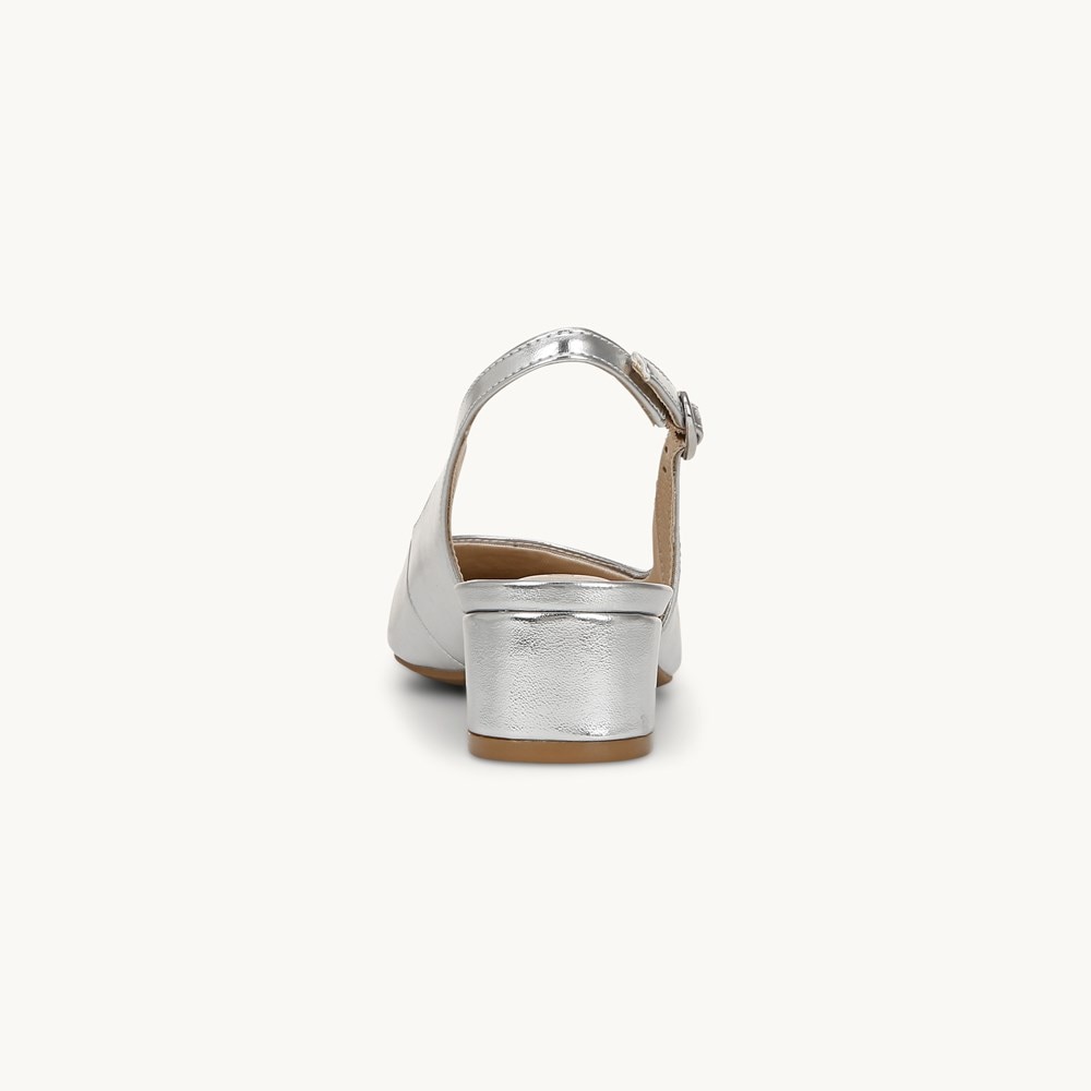 LifeStride Lorena Slingback - Silver Faux Leather