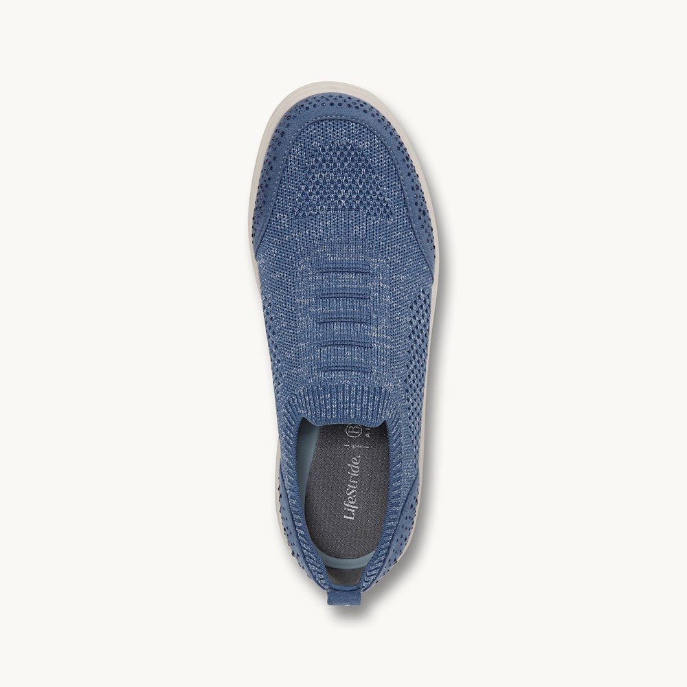 LifeStride Timeless Bright Sneaker - Elemental Blue Knit Fabric