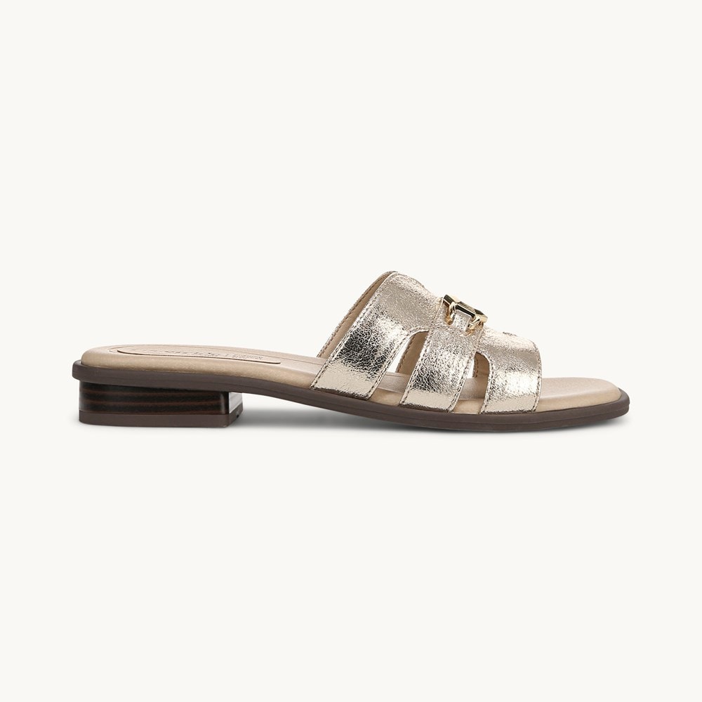 LifeStride Royalty Bit Sandal - Platino Gold Faux Leather