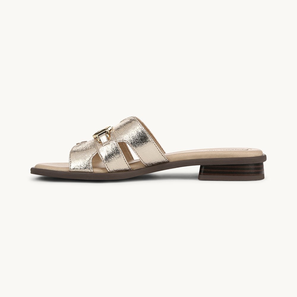 LifeStride Royalty Bit Sandal - Platino Gold Faux Leather