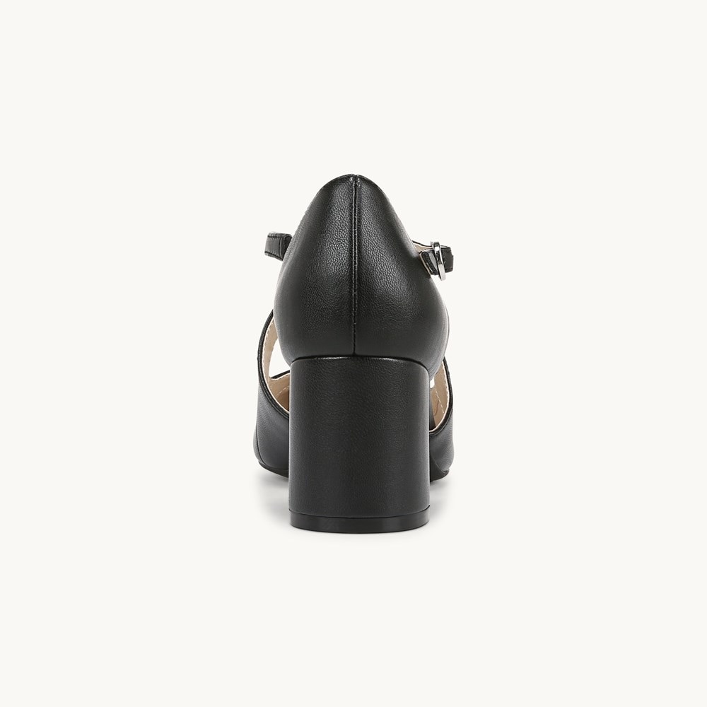 LifeStride Tracy Strappy Pump - Black Faux Leather