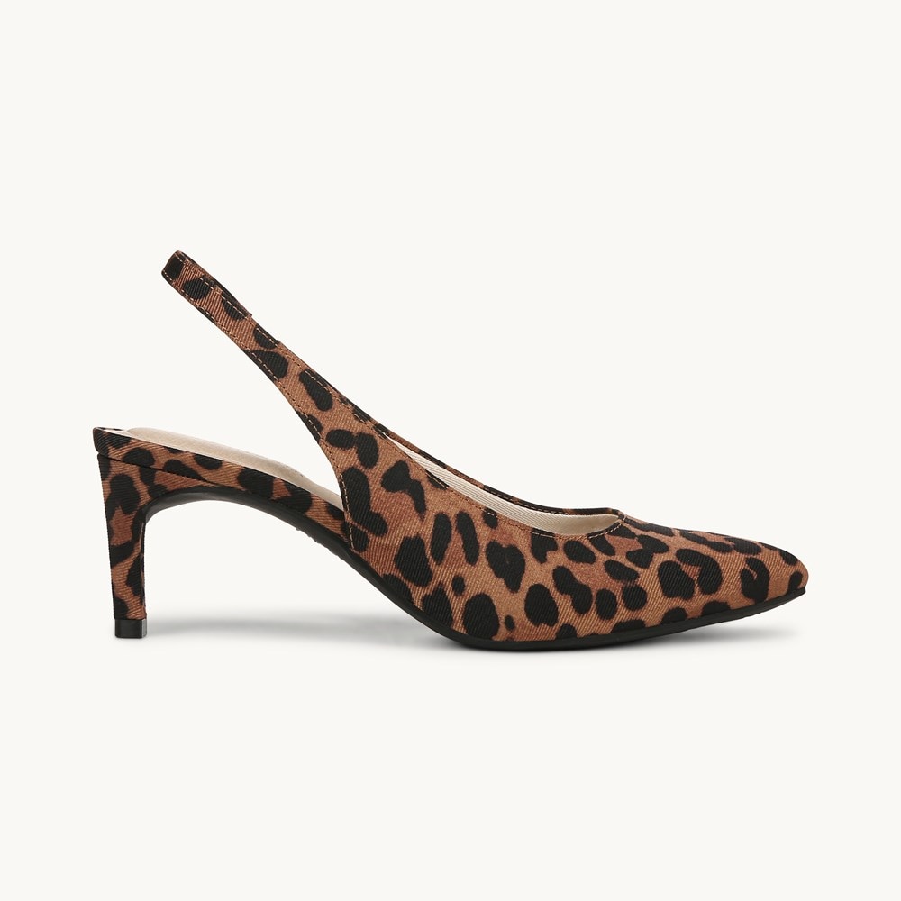 LifeStride Annalise Slingback Pump - Brown Multi Fabric