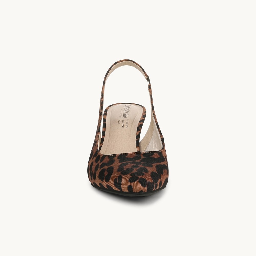 LifeStride Annalise Slingback Pump - Brown Multi Fabric