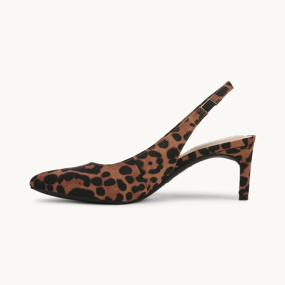 LifeStride Annalise Slingback Pump - Brown Multi Fabric