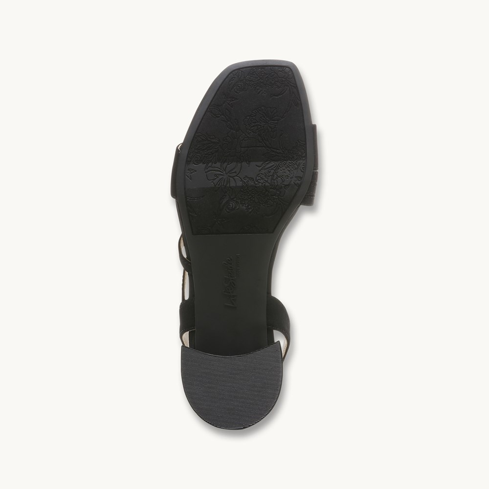 LifeStride Joy 2 Strappy Dress Sandal - Black Fabric