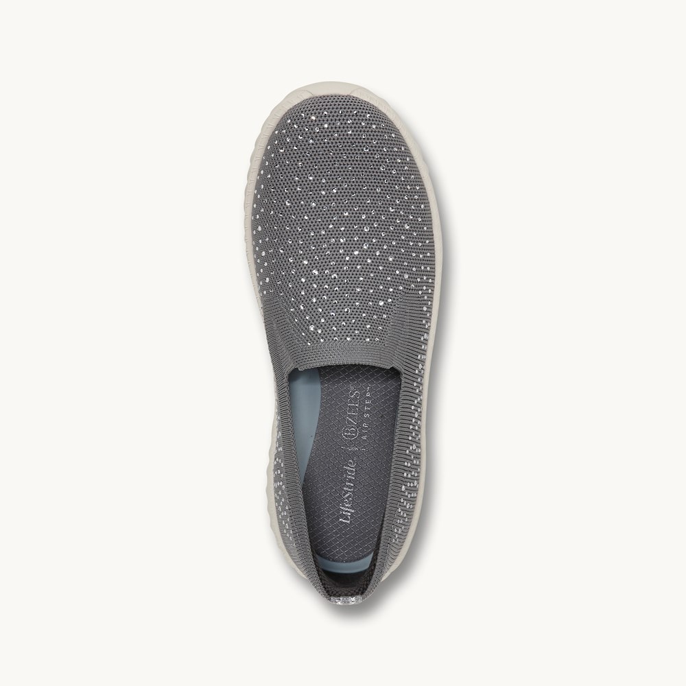 LifeStride Wednesday Bright Slip On - Graphite Knit Fabric