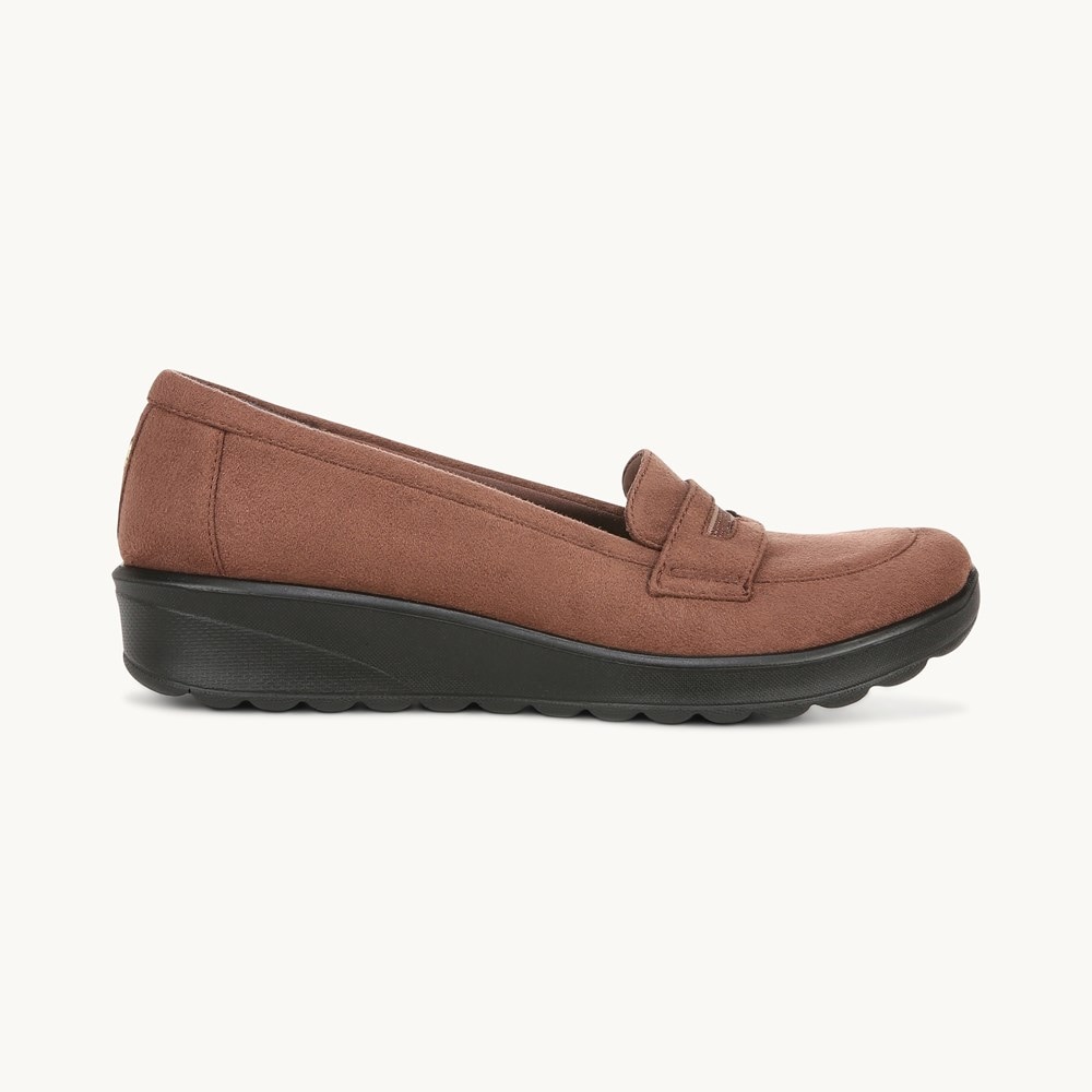 LifeStride Gamma Loafer - Brown Fabric