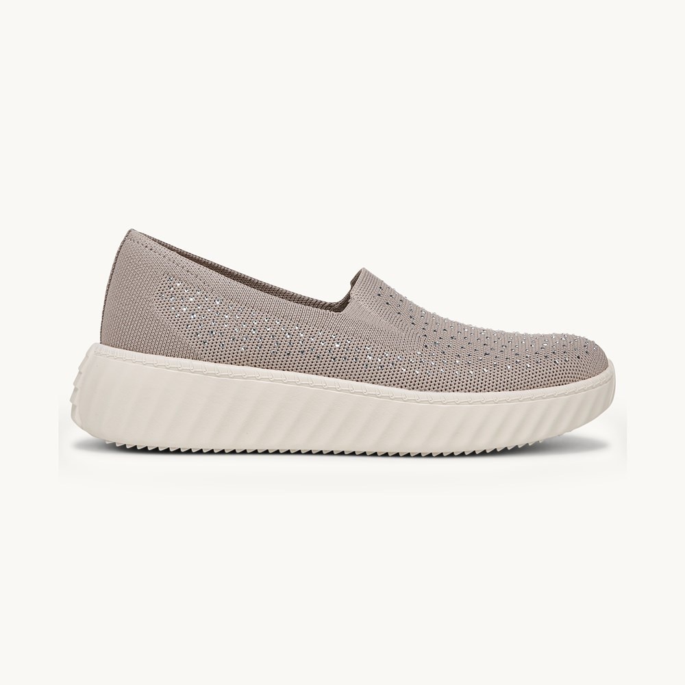 LifeStride Wednesday Bright Slip On - Simply Taupe Knit Fabric