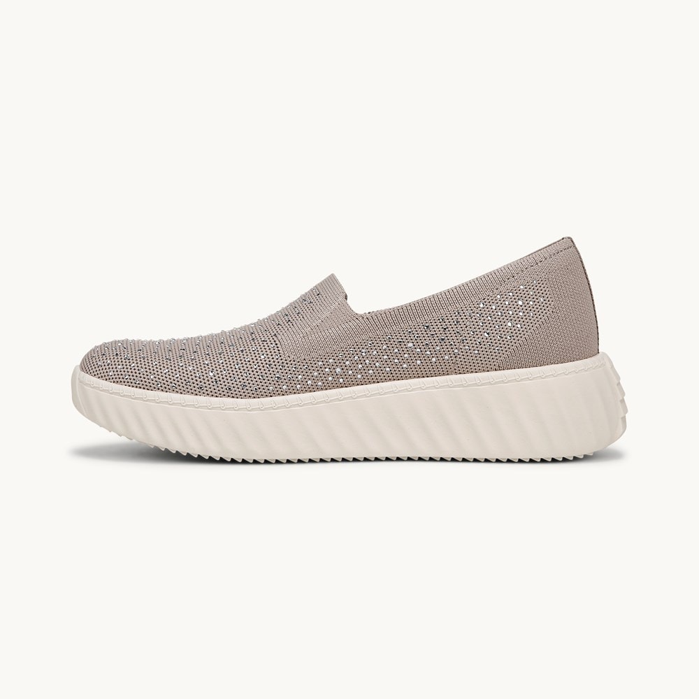 LifeStride Wednesday Bright Slip On - Simply Taupe Knit Fabric