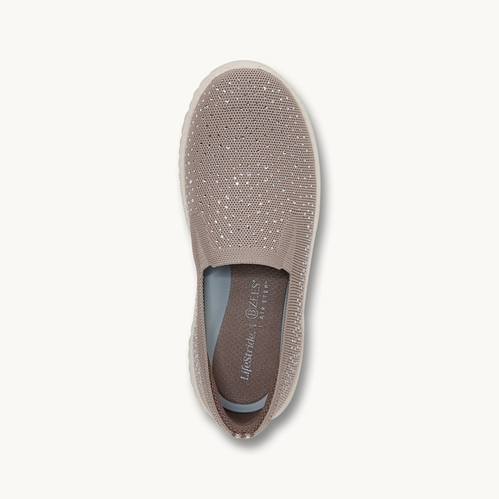 LifeStride Wednesday Bright Slip On - Simply Taupe Knit Fabric