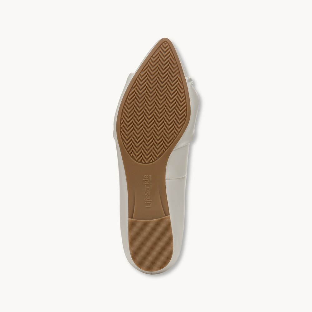 LifeStride Palm Ballet Flat - Bone Faux Leather