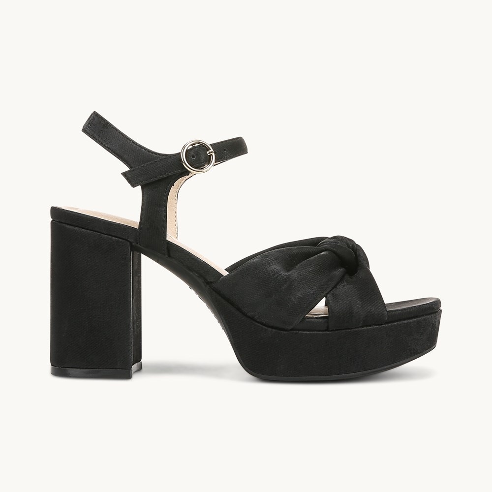 LifeStride August Dress Sandal - Black Faux Leather