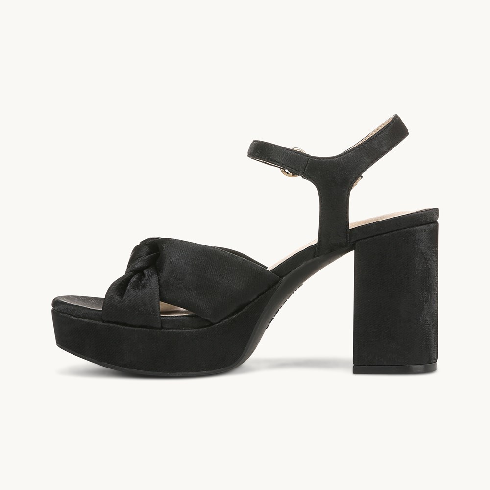 LifeStride August Dress Sandal - Black Faux Leather