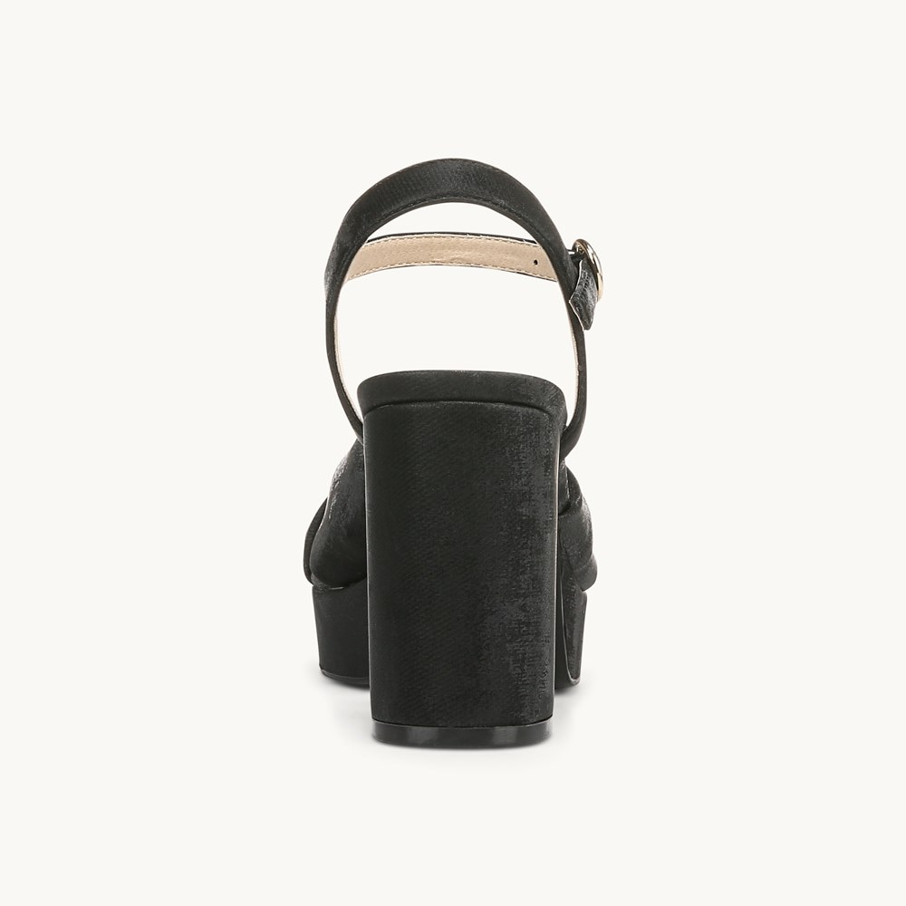 LifeStride August Dress Sandal - Black Faux Leather