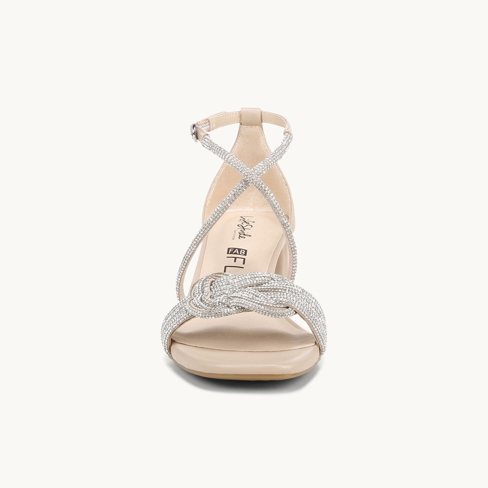 LifeStride Captivate Dress Sandal - Tender Taupe Faux Leather
