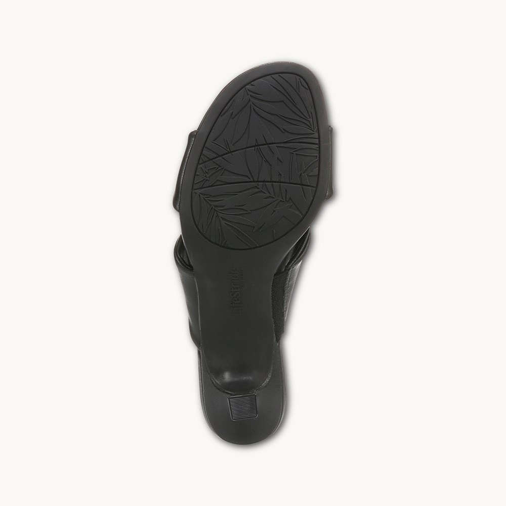LifeStride Nori Dress Sandal - Black Faux Leather