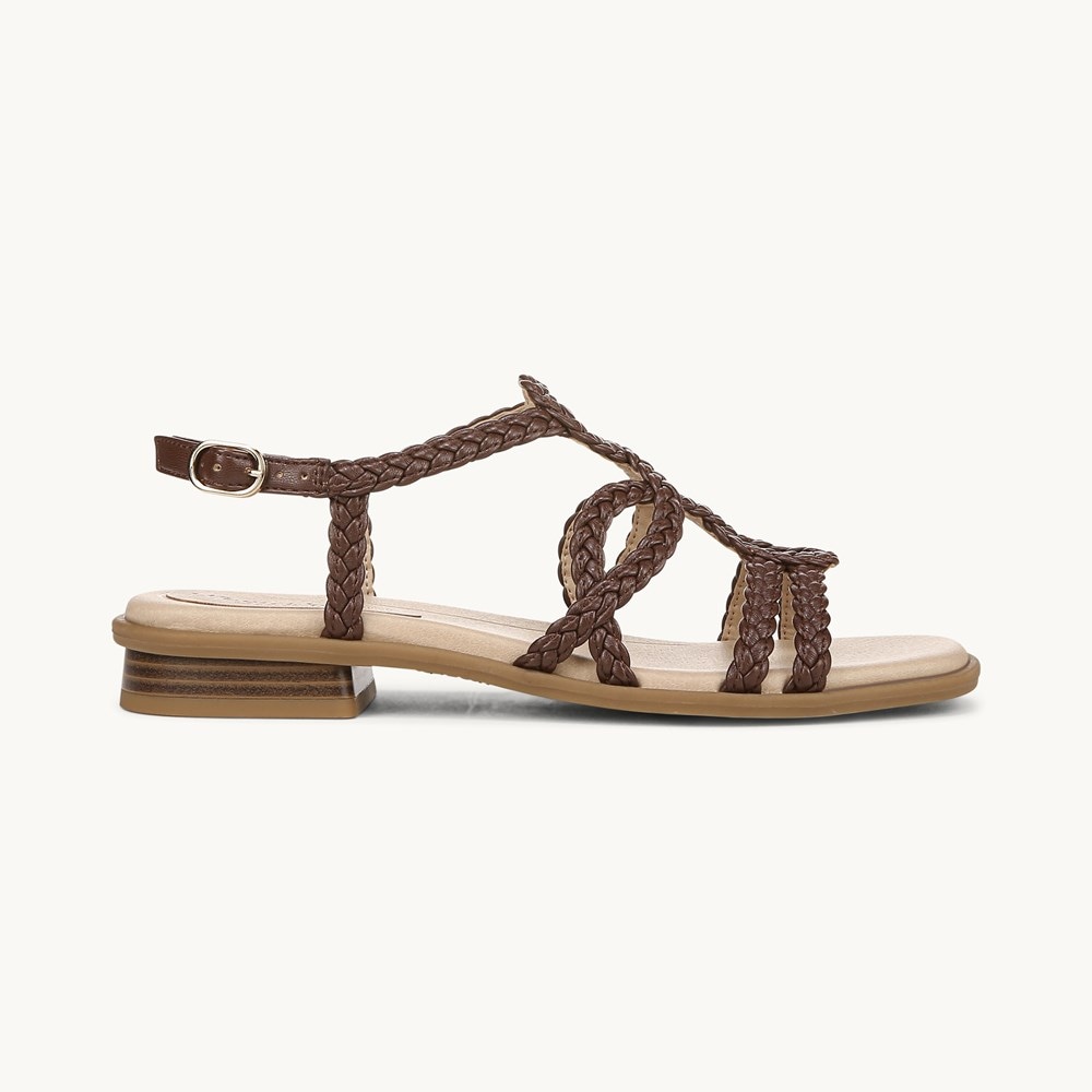 LifeStride Reagan Strappy Sandal - Cocoa Brown Faux Leather