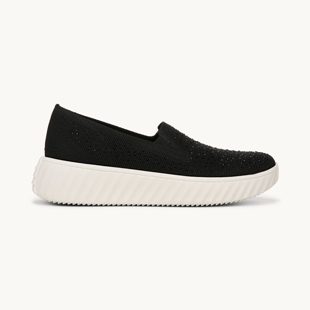 LifeStride Wednesday Bright Slip On - Black Knit Fabric