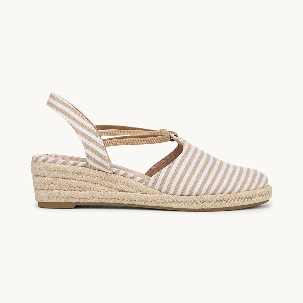 LifeStride Kennedy Espadrille Wedge - Tan Fabric