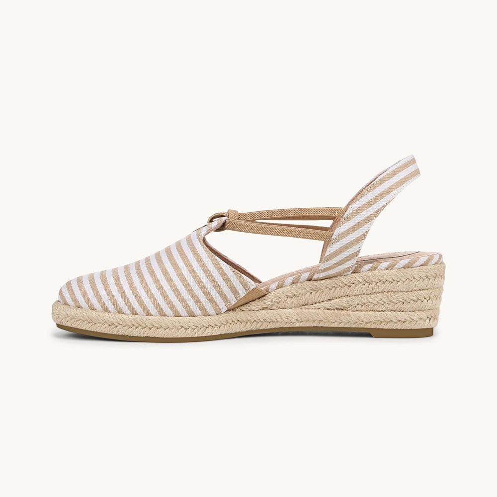 LifeStride Kennedy Espadrille Wedge - Tan Fabric