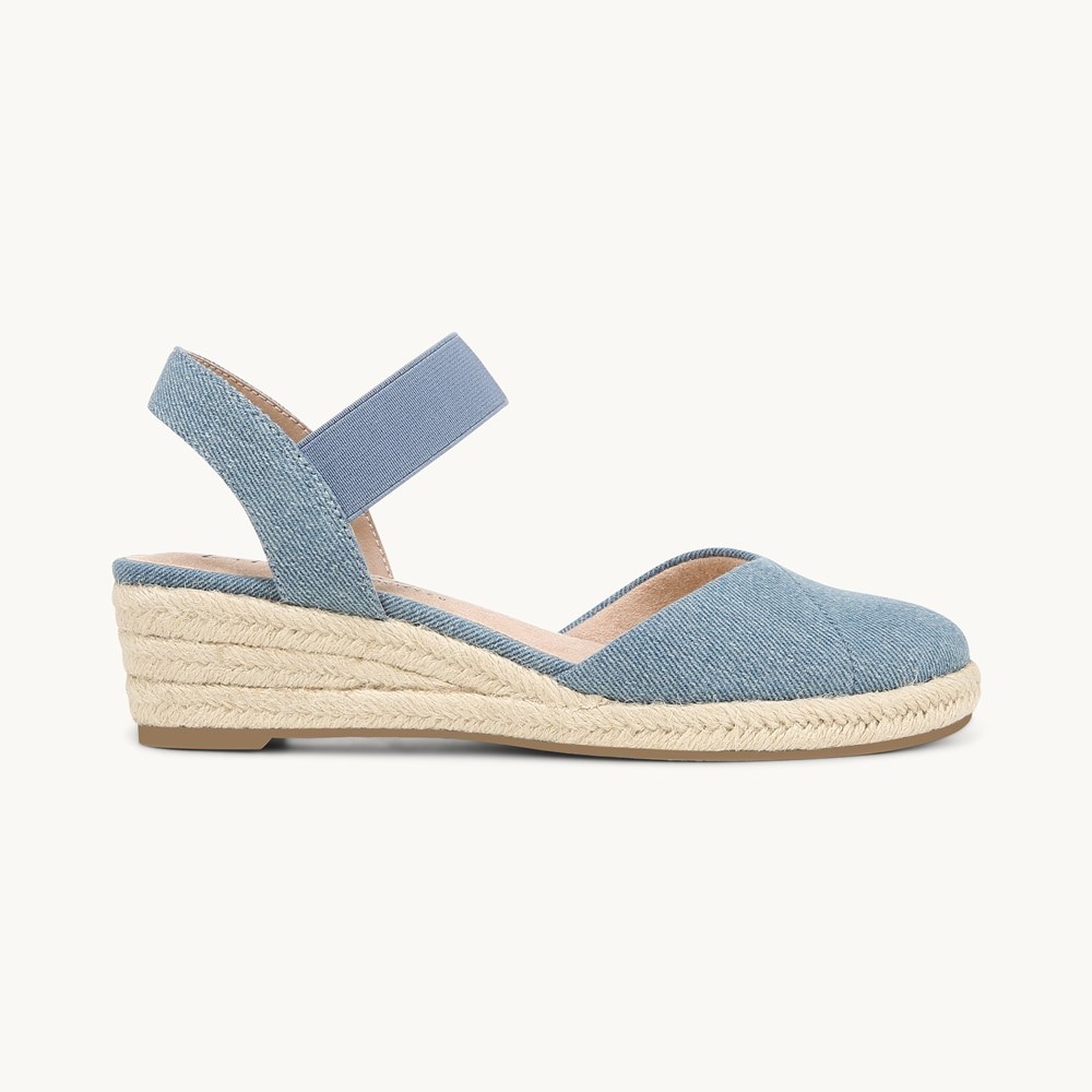LifeStride Kimmie Espadrille Wedge - Navy Blue Fabric